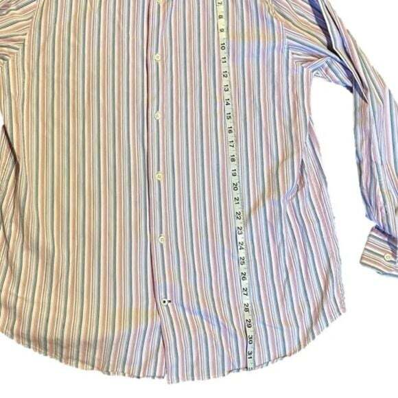 Banana Republic Striped Button Down Shirt Size Large - Picture 4 of 5